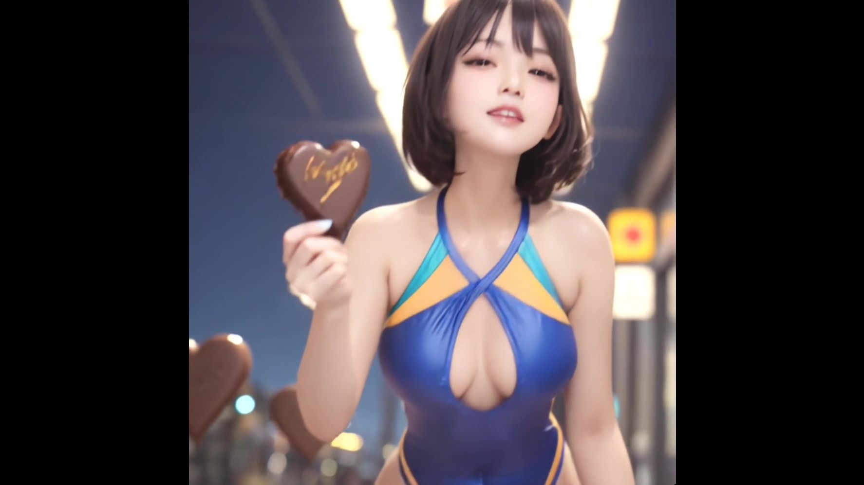 【動画版】競泳水着の彼女【2月】【AIグラビア】 - サンプル画像 7