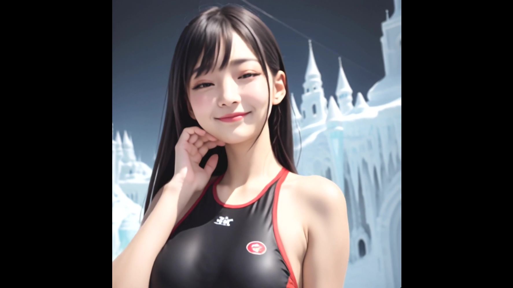 【動画版】競泳水着の彼女【2月】【AIグラビア】 - サンプル画像 10