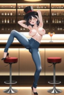 【裸ジーンズ女子5】裸ジーンズ女子とバーでサシ飲み - サンプル画像 5