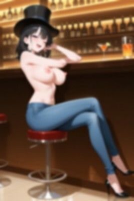 【裸ジーンズ女子5】裸ジーンズ女子とバーでサシ飲み - サンプル画像 9