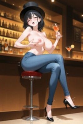 【裸ジーンズ女子5】裸ジーンズ女子とバーでサシ飲み - サンプル画像 10