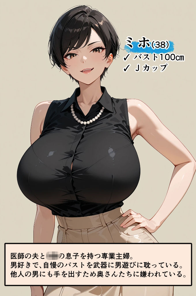 新婚の地味巨乳妻が町内会の温泉旅行で開かれた巨乳奥さん限定乳相撲大会に参加した話 - サンプル画像 4