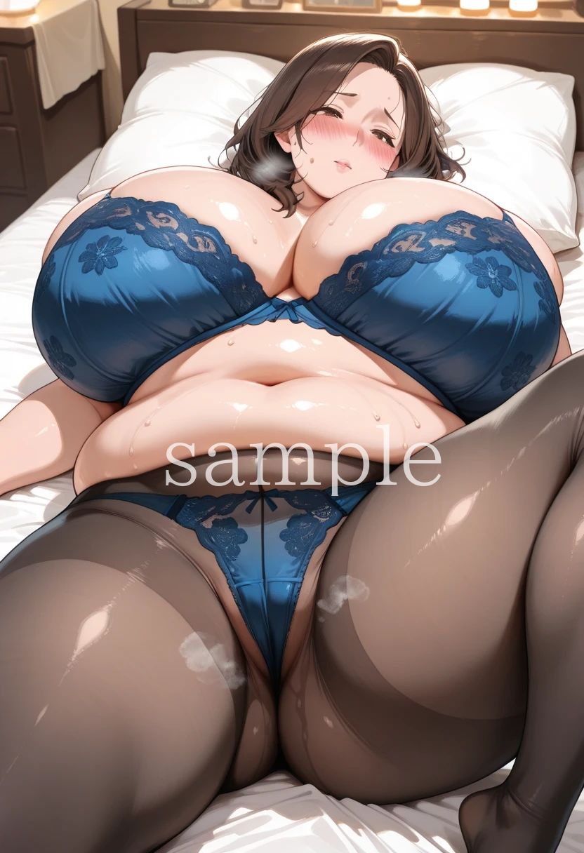 【アニメ】むっちり豊満人妻の肉感ランジェリー〜たぷんたぷん卑猥に揺れるデカ乳動画＋フェロモンむんむん下着画像集〜 - サンプル画像 4