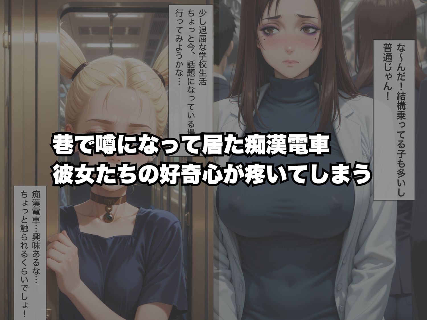 イヤッ！痴●電車から降りられない〜呪●廻戦編〜 - サンプル画像 1