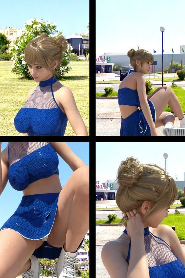 【▲100】『理想の彼女を3DCGで作ります』から生まれたバーチャルアイドル「一ノ瀬廻里（いちのせめぐり）」のグラドル撮影風写真集:Cheer_01 - サンプル画像 2