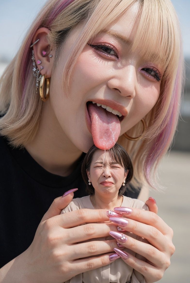【舌フェチ特化】巨女の濃厚ベロキス〜小さなあなたを舐め尽くす〜 - サンプル画像 3