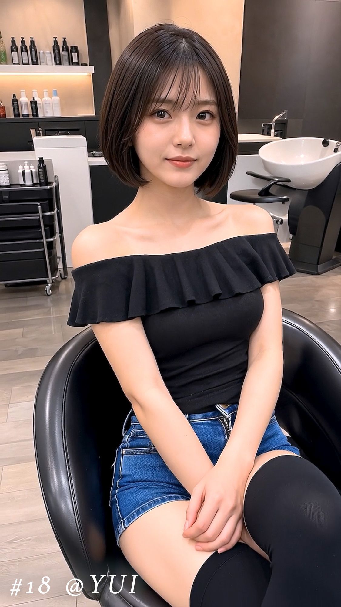 美容室に行っただけなのに4回も大量顔射された私…。おしゃれなクール系美容女子たち20人、Before＆After顔射オムニバス【4K縦動画】 - サンプル画像 10
