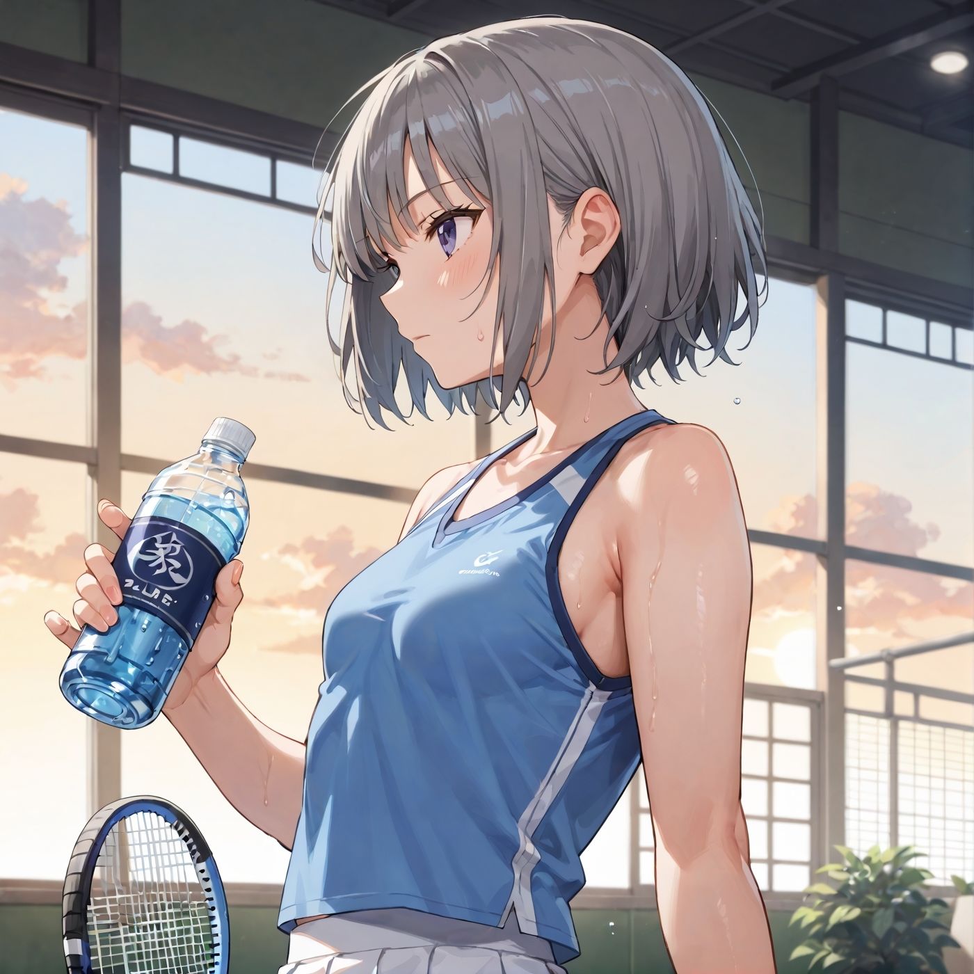 学園性活！ユニフォームに滲む汗  テニス部の本気がエロい1【汗かく美少女の厳選CG348枚収録】 - サンプル画像 3