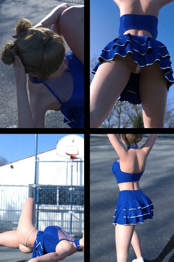 【▲100】『理想の彼女を3DCGで作ります』から生まれたバーチャルアイドル「一ノ瀬廻里（いちのせめぐり）」のグラドル撮影風写真集:Cheer_05 - サンプル画像 1