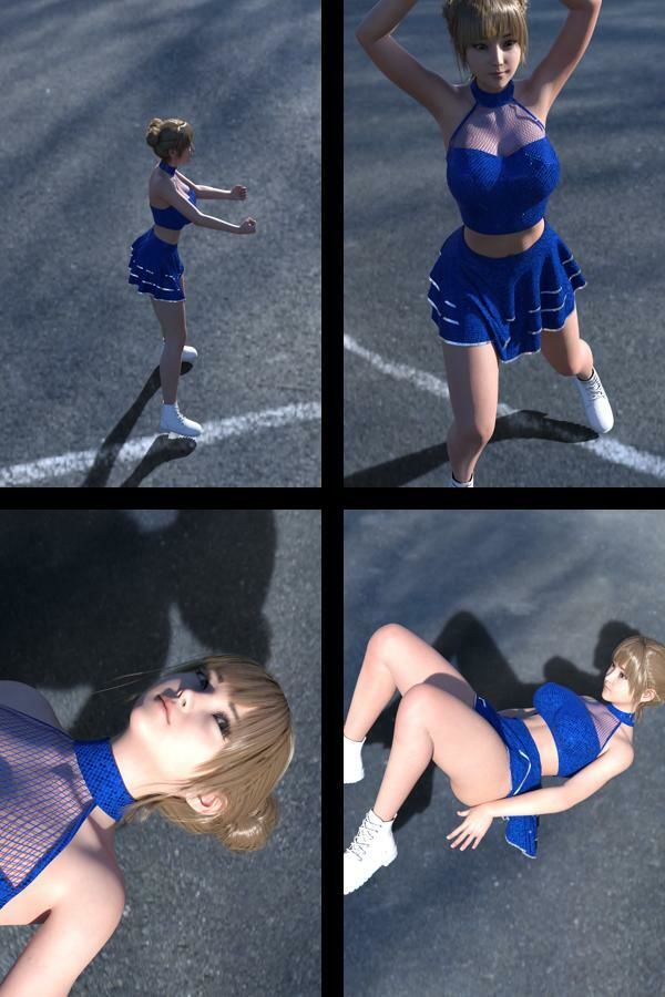 【▲100】『理想の彼女を3DCGで作ります』から生まれたバーチャルアイドル「一ノ瀬廻里（いちのせめぐり）」のグラドル撮影風写真集:Cheer_05 - サンプル画像 2
