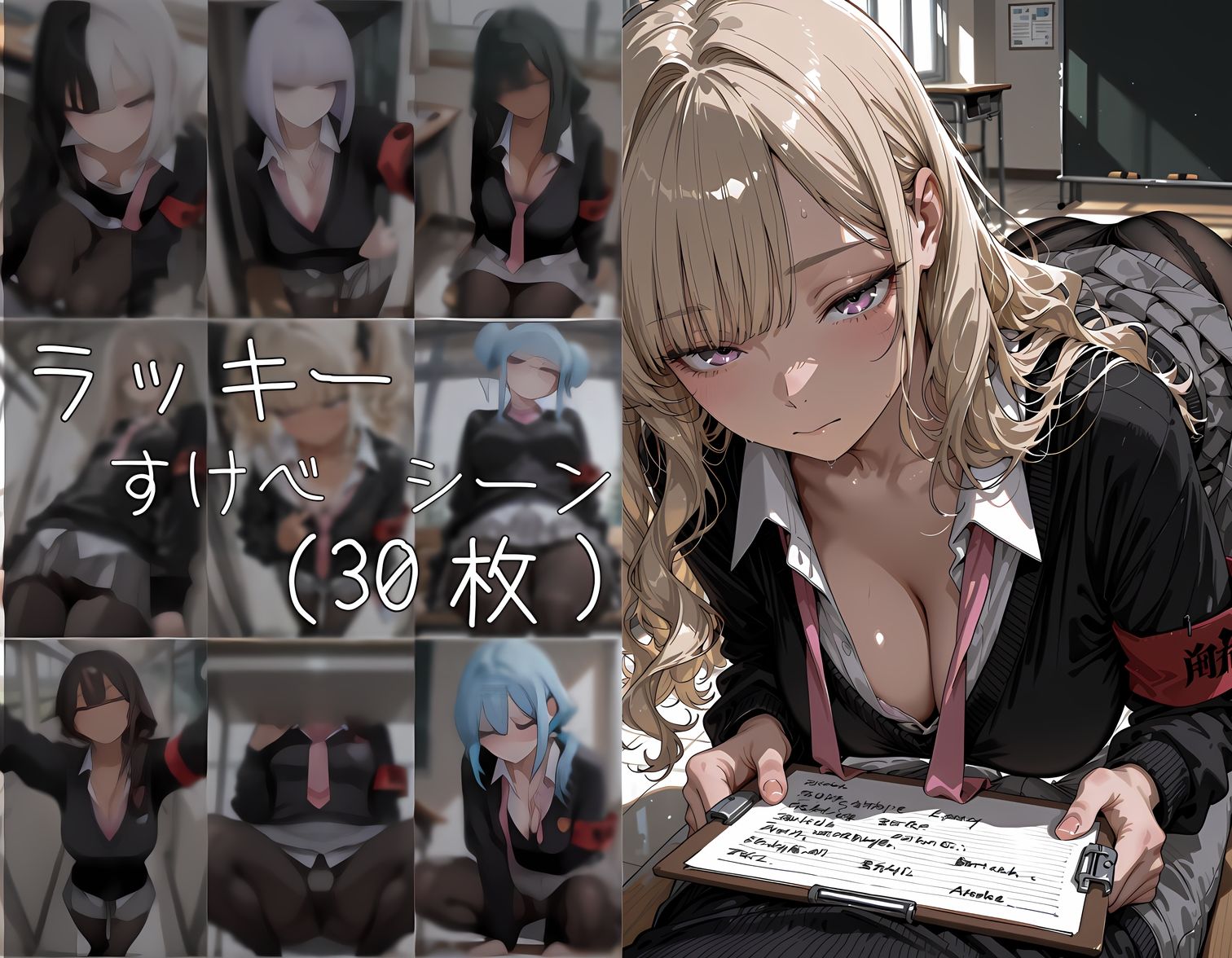 おじさん教員に種付けされる風紀委員 - サンプル画像 4