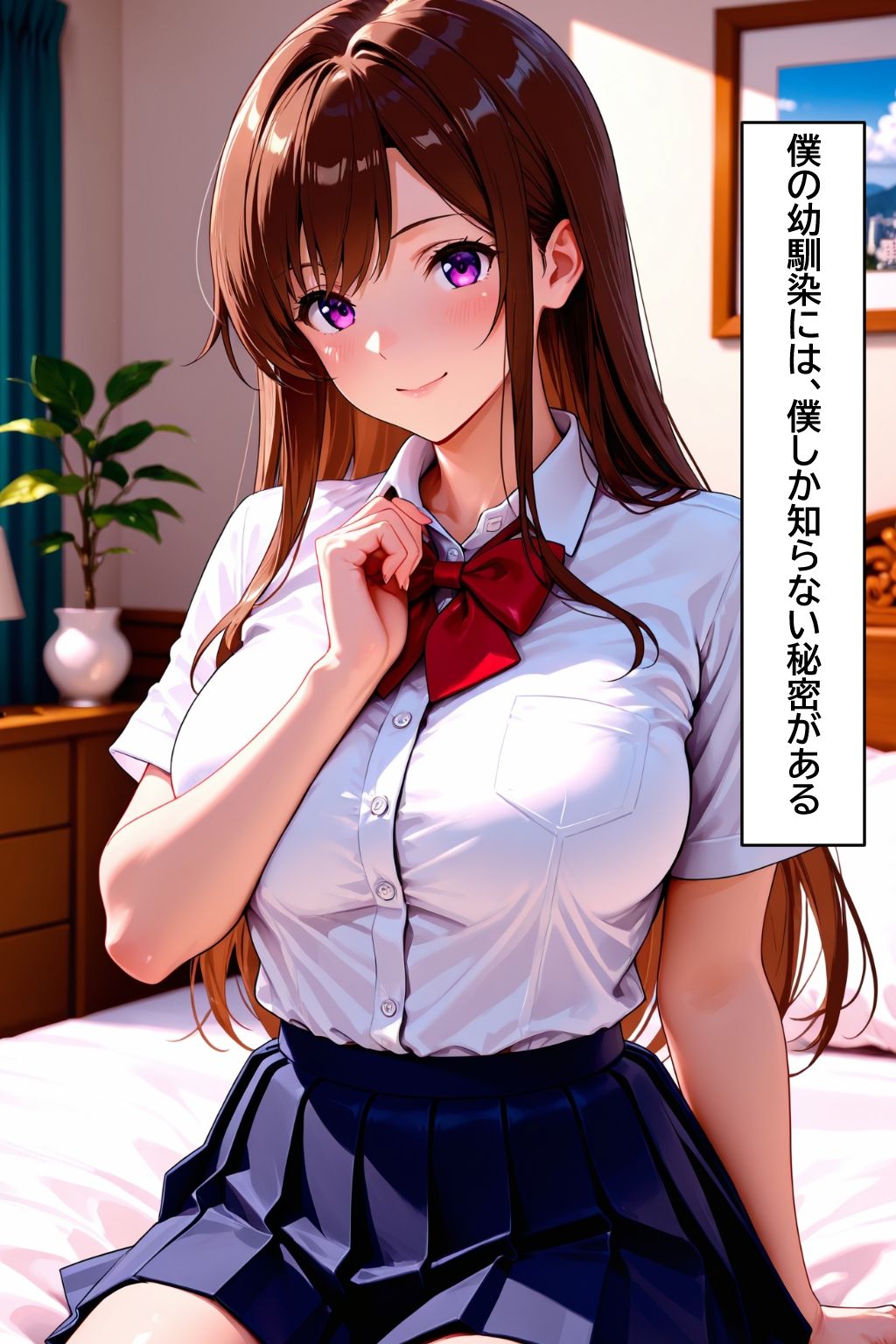 女子校生淫乱性交  清楚な幼馴染と中出し即ハメ - サンプル画像 1