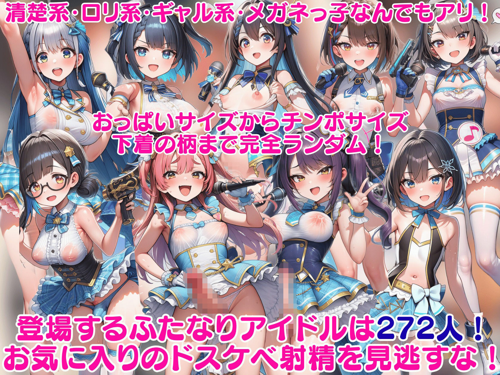 ふたなり即堕ちアイドル事務所〜ライブ会場をくっさいザーメンで埋め尽くせ〜 - サンプル画像 3