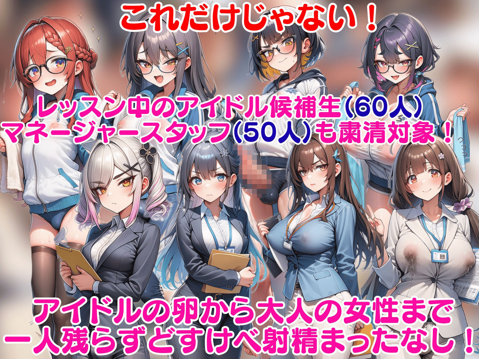 ふたなり即堕ちアイドル事務所〜ライブ会場をくっさいザーメンで埋め尽くせ〜 - サンプル画像 4