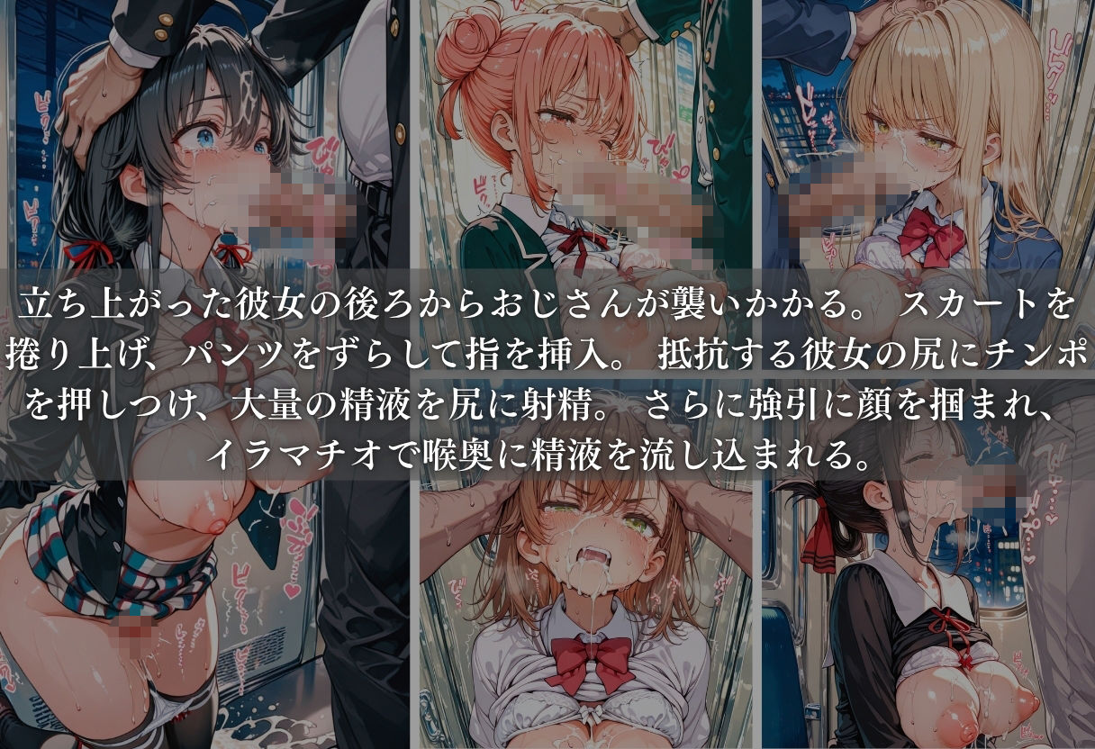 痴●列車ボテ腹END 〜キモおじリーマンに孕ませられる現役女子○生〜 Vol.3 - サンプル画像 6