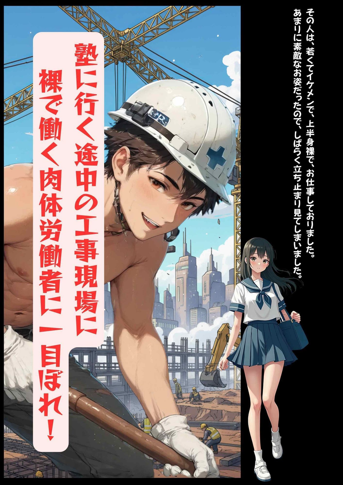 変態プチ小説  女学生は肉体労働者がお好き - サンプル画像 1