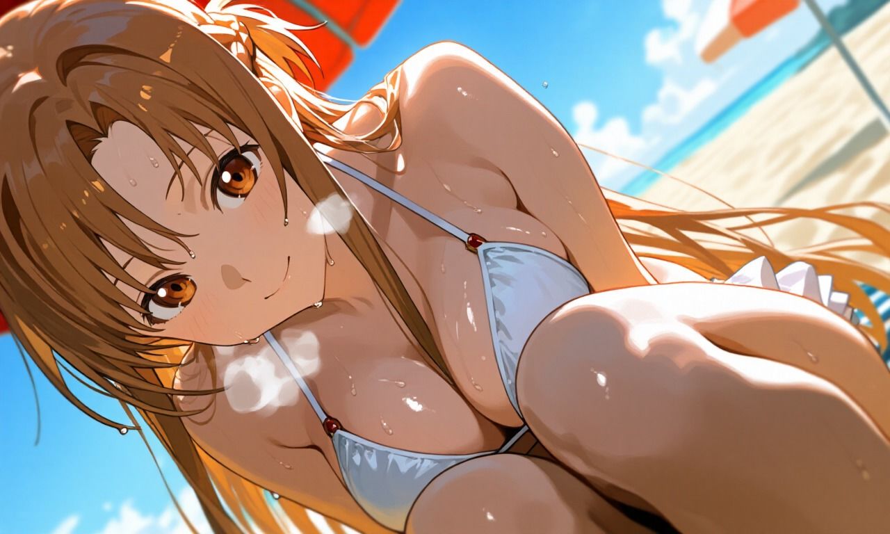 アスナと直葉と海デート  総数 117枚 - サンプル画像 2