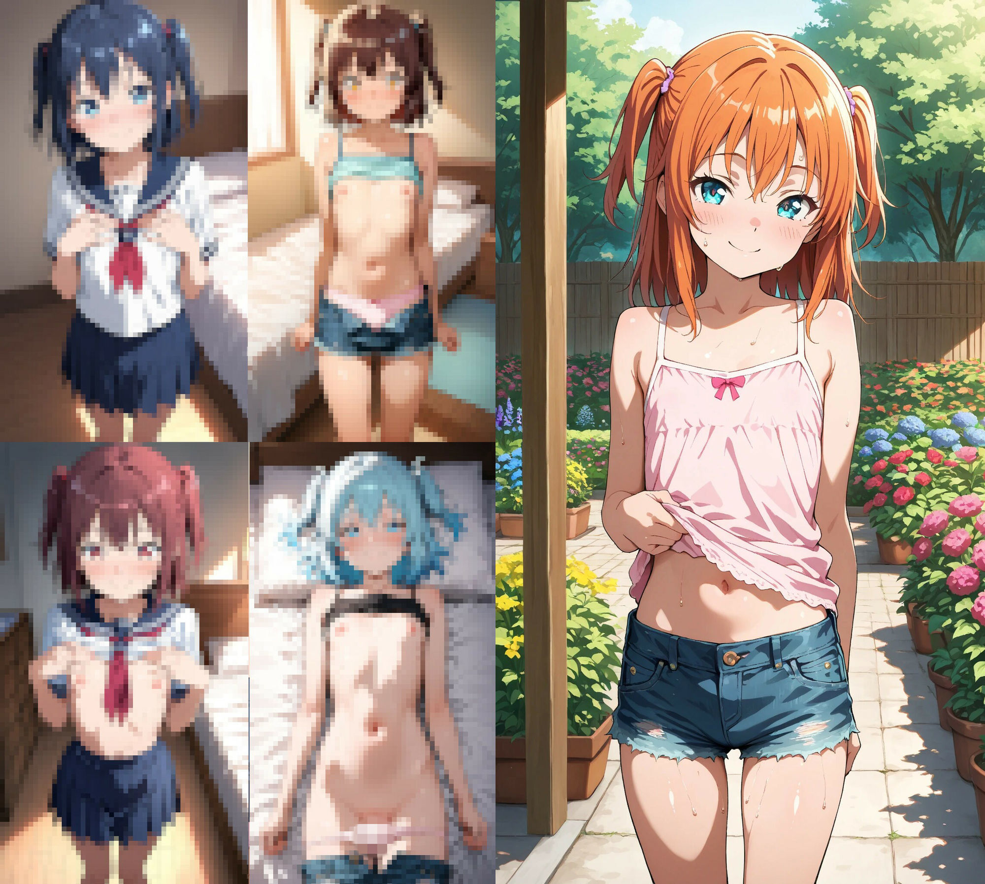 ロリ体型の幼馴染が遊びに来たから制服着せてやらせてもらった - サンプル画像 1