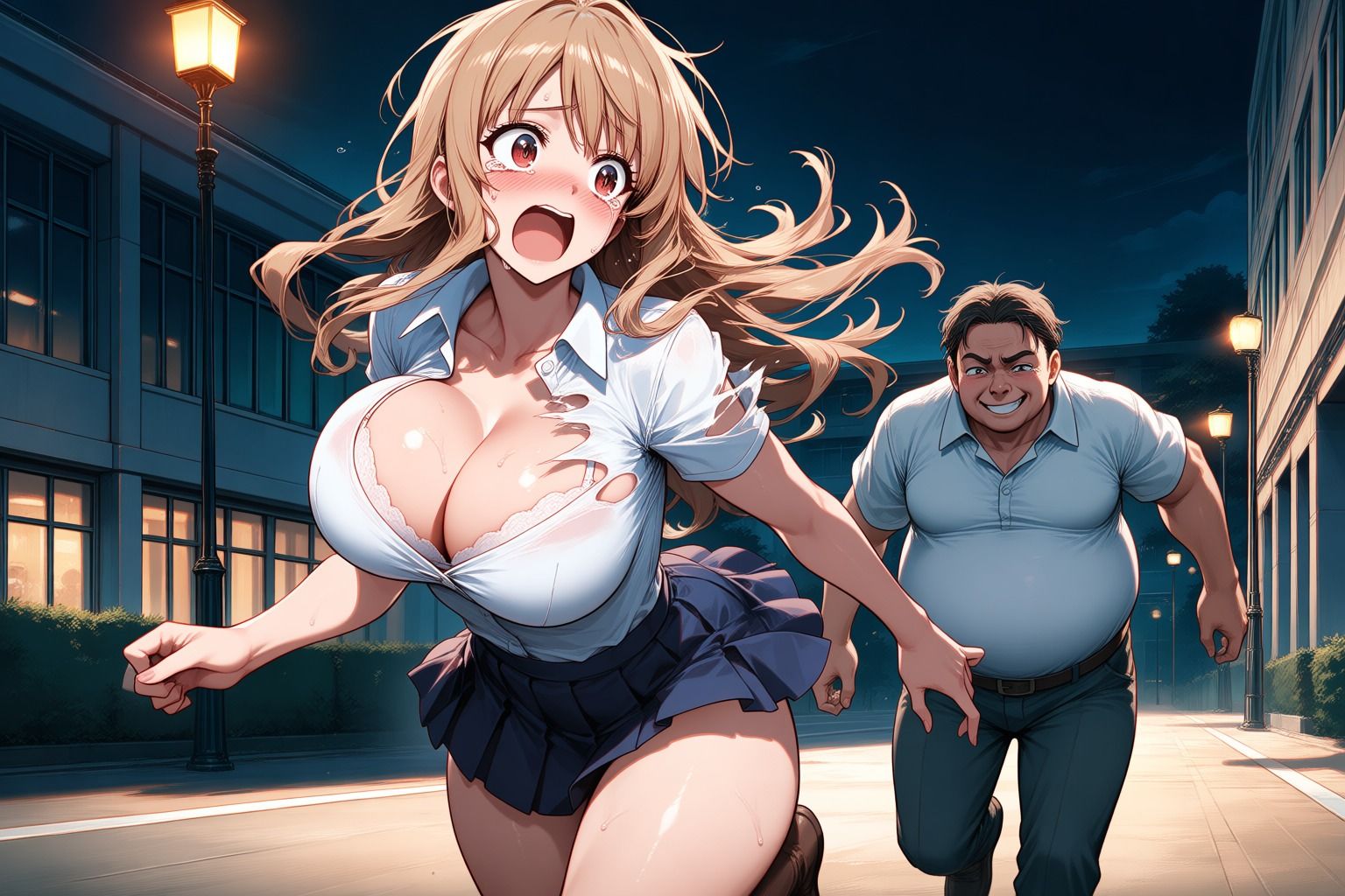 美人な女子がキモイおじさん達にめちゃくちゃに犯●れる話 - サンプル画像 7