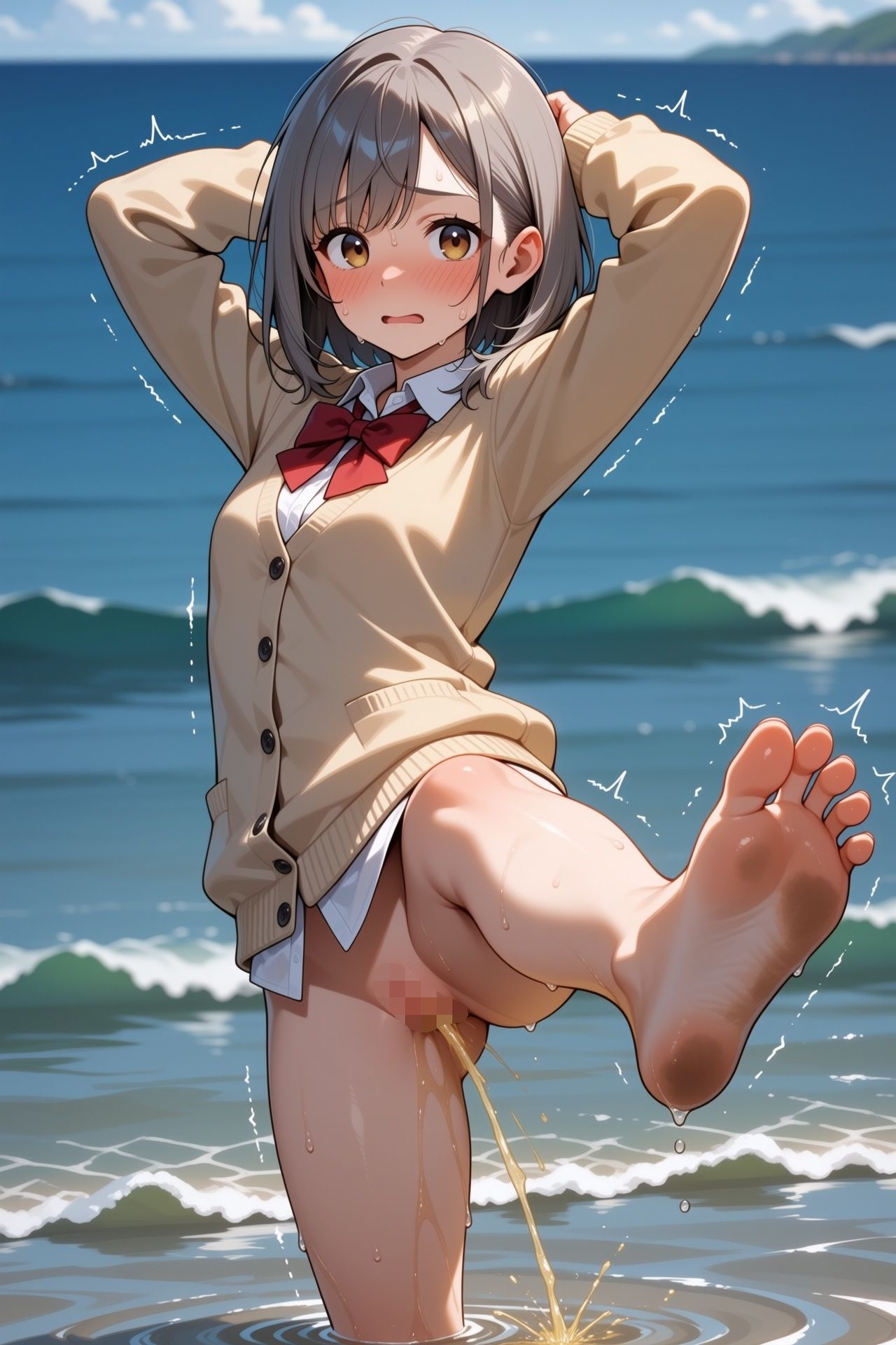 嫌がっている女の子に目の前でおしっこさせてみた - サンプル画像 4