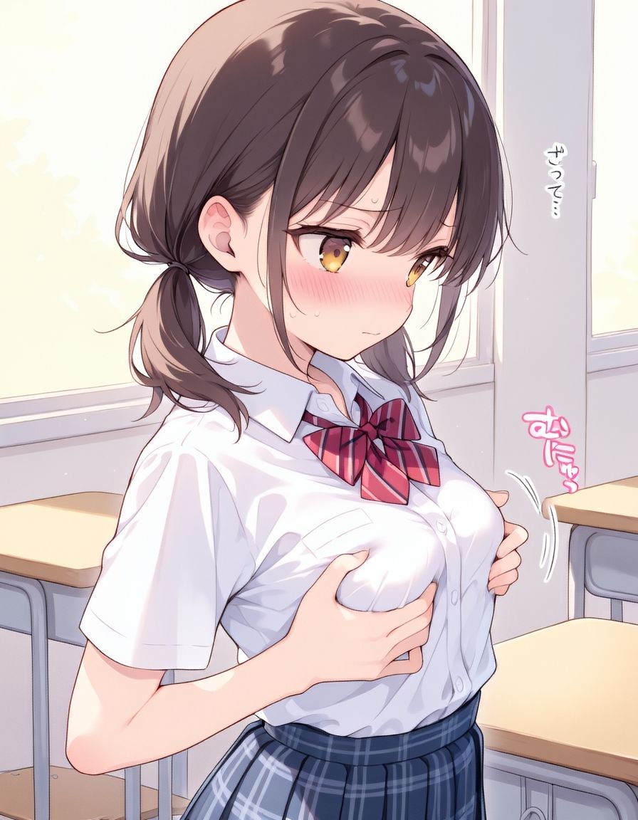 【Vol.6 番外編】「教室の隅でこっそりオナニーがばれて…茶髪ちゃんの赤面本番エッチ。」 - サンプル画像 1