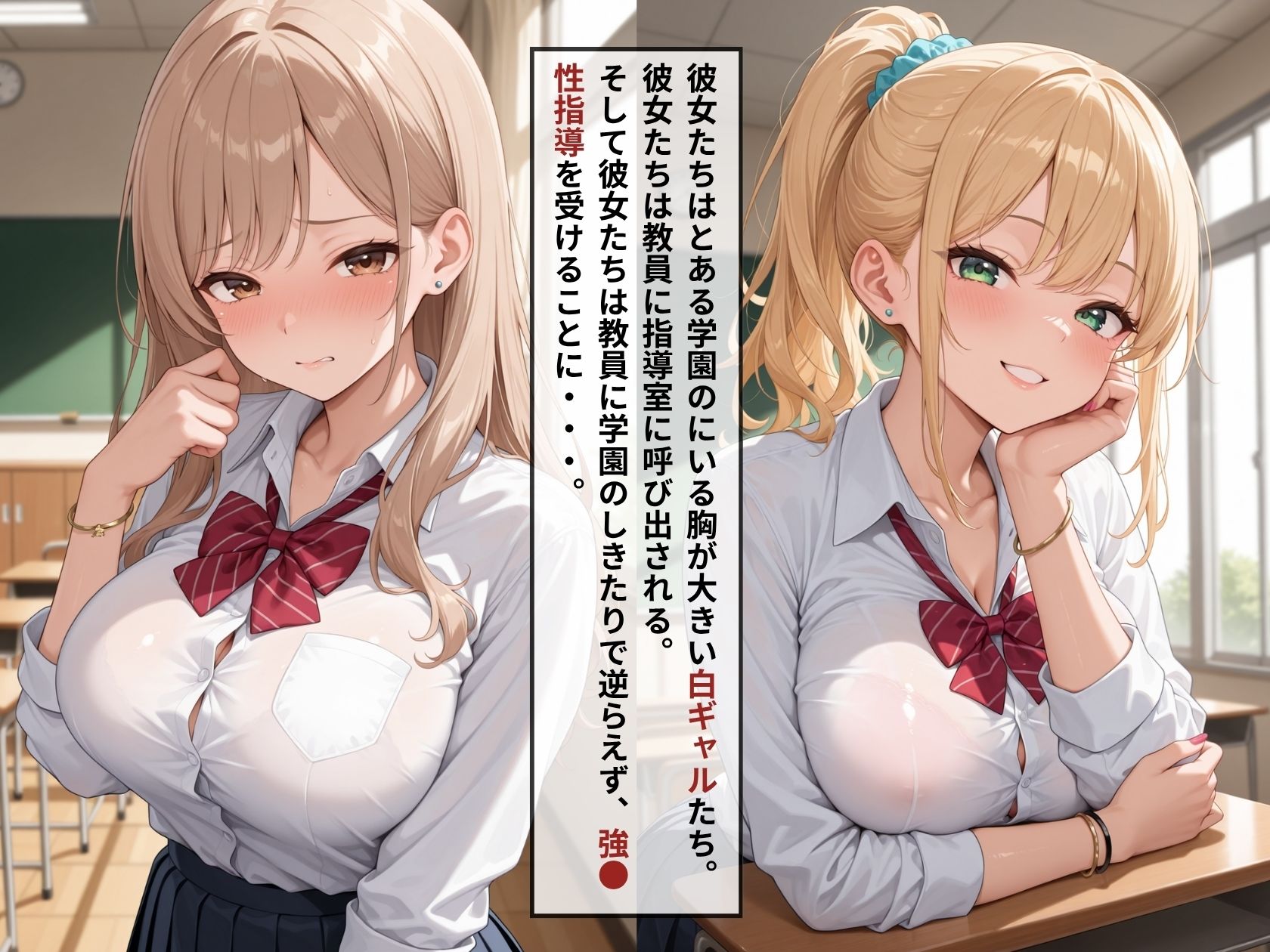 女子校生が種付けされていく〜性調教され快楽堕ち:白ギャル編〜 - サンプル画像 1