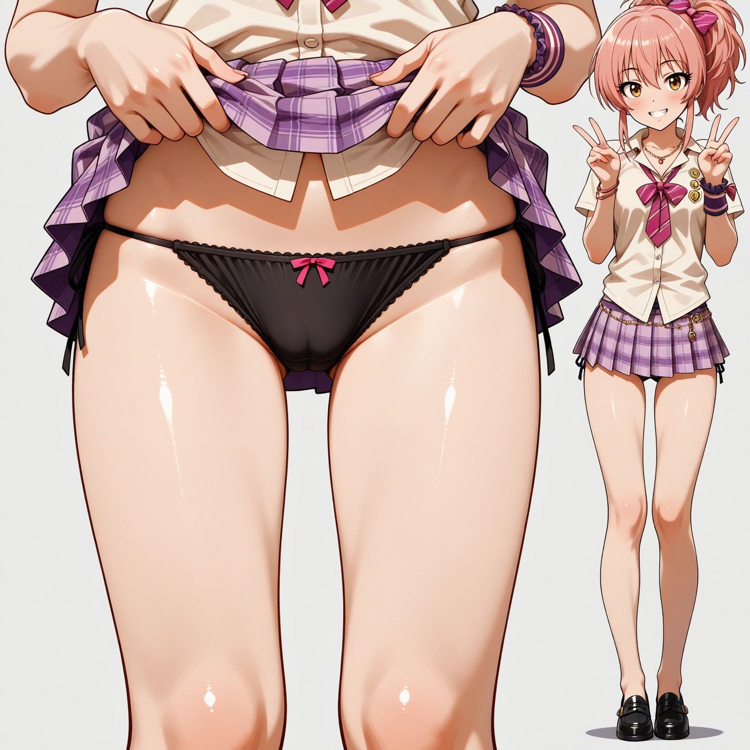 立ち絵とたくしあげ【アイドルマスターシンデレラガールズ風1】 - サンプル画像 5
