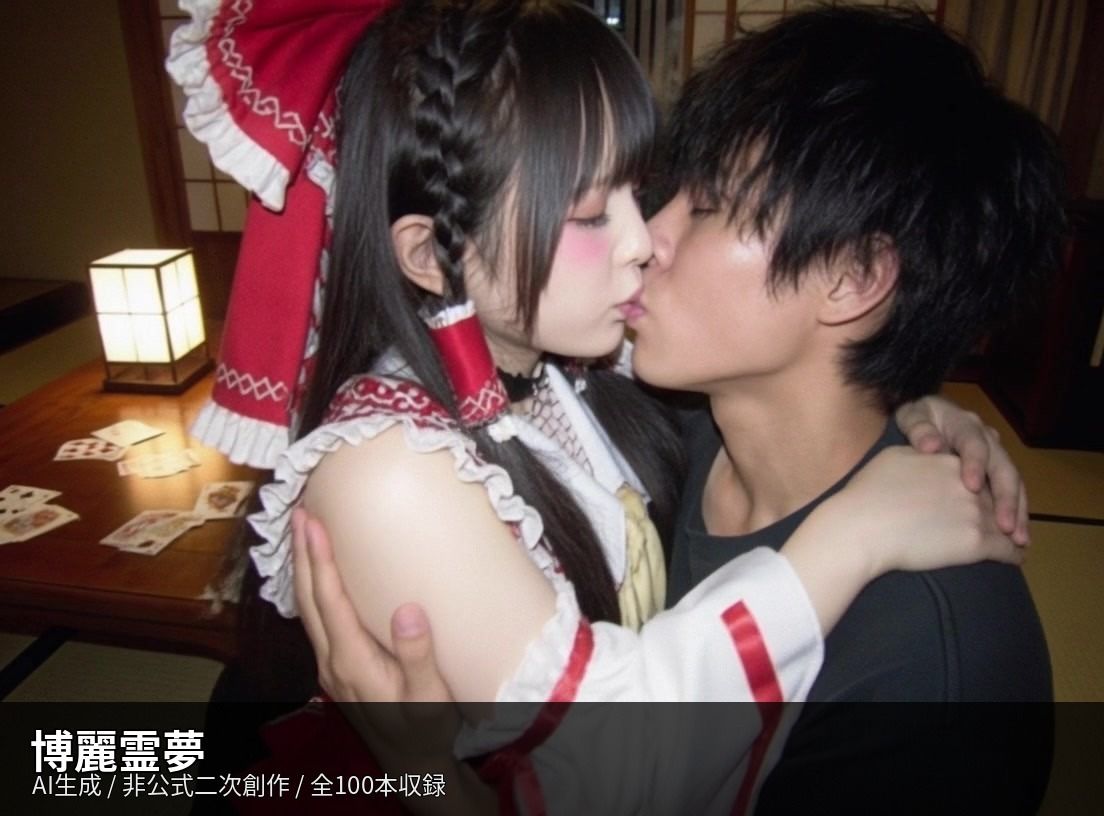 【AI生成】東方Project二次創作 濃厚キス動画集 10キャラ×100本収録 - サンプル画像 2