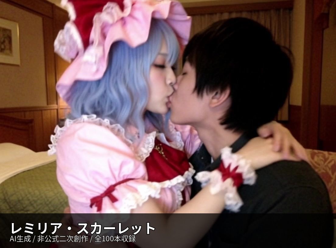 【AI生成】東方Project二次創作 濃厚キス動画集 10キャラ×100本収録 - サンプル画像 6