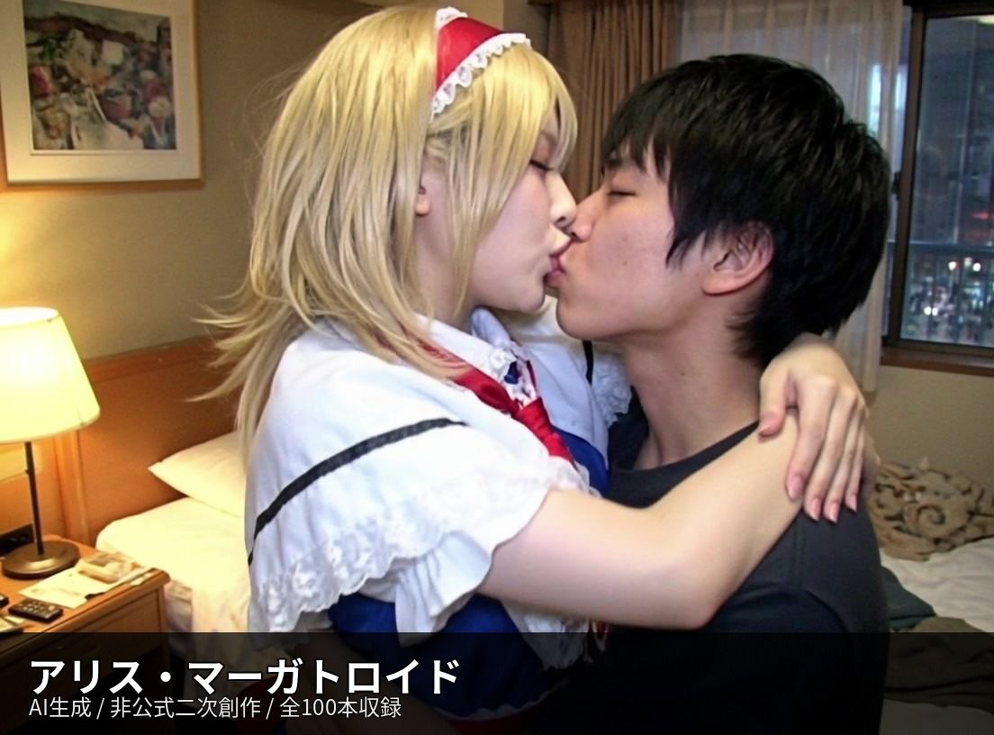 【AI生成】東方Project二次創作 濃厚キス動画集 10キャラ×100本収録 - サンプル画像 7