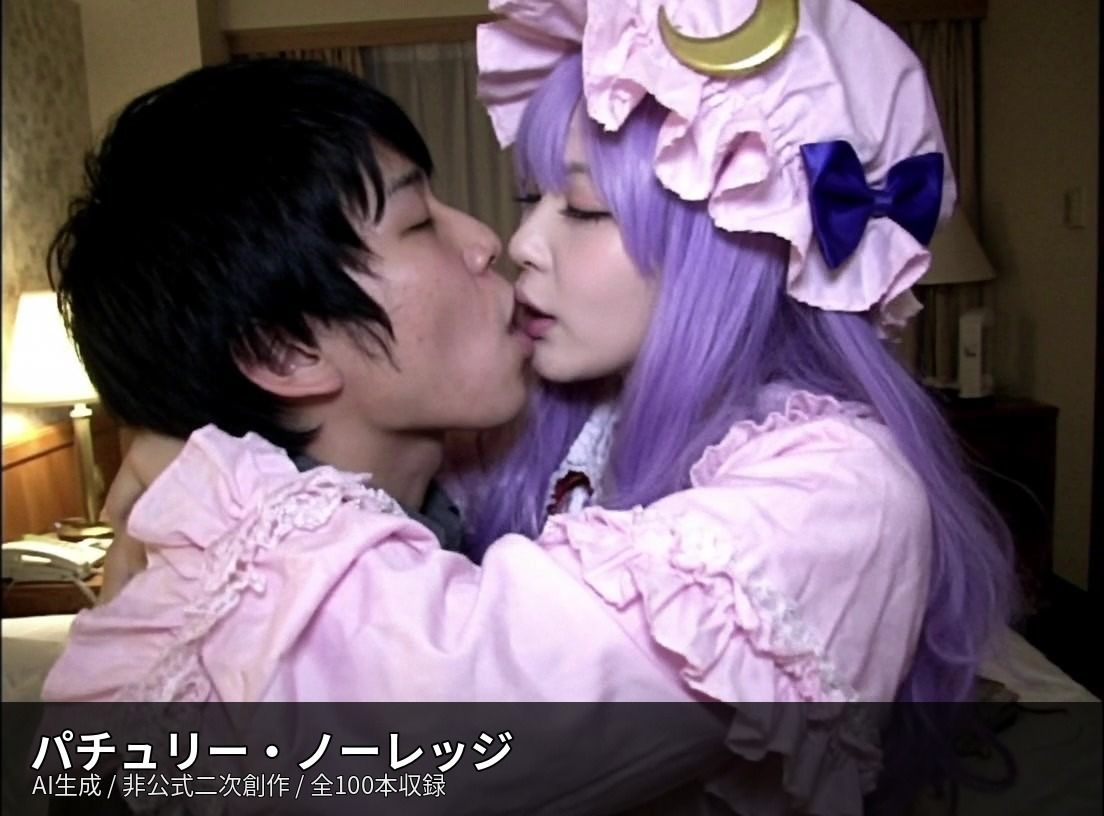 【AI生成】東方Project二次創作 濃厚キス動画集 10キャラ×100本収録 - サンプル画像 8
