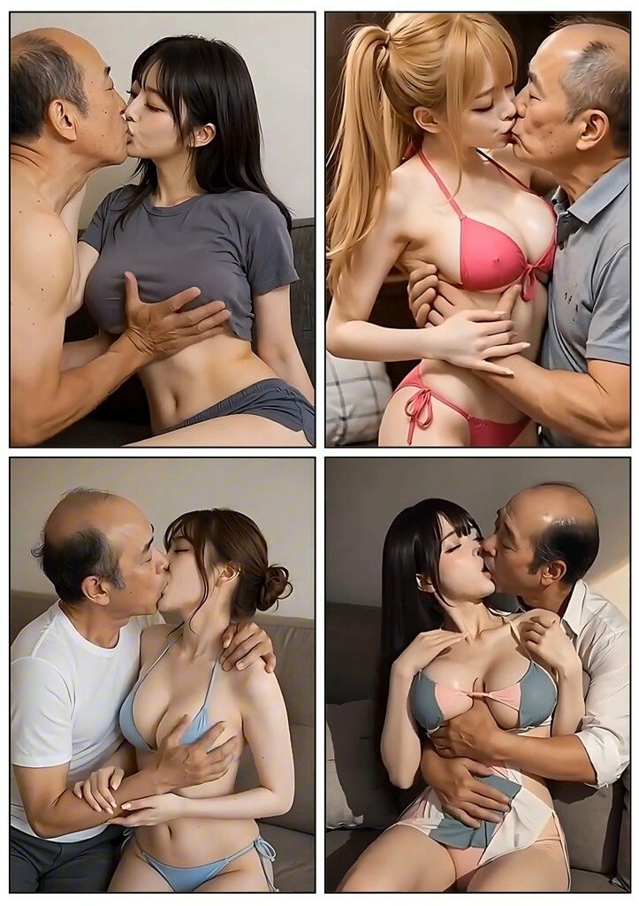 美女とおじさんのディープキス キス好き大集合♪3 - サンプル画像 5