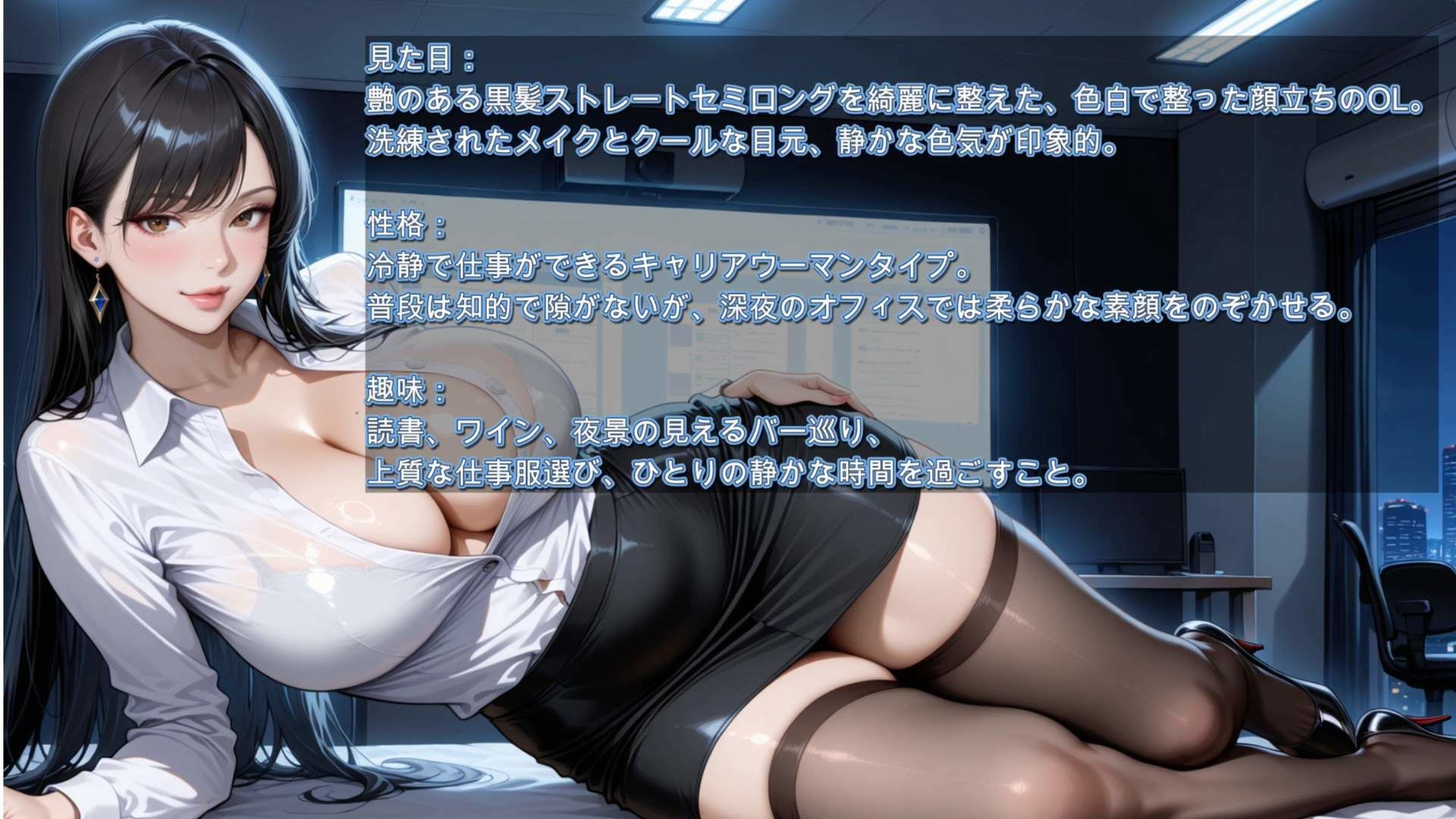 終電後の禁断オフィス 〜爆乳OLたちの残業密会〜 - サンプル画像 1