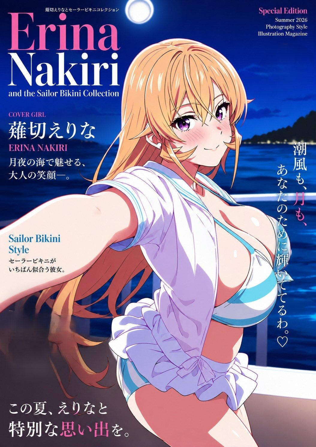 薙切えりなセーラービキニコレクション - サンプル画像 4