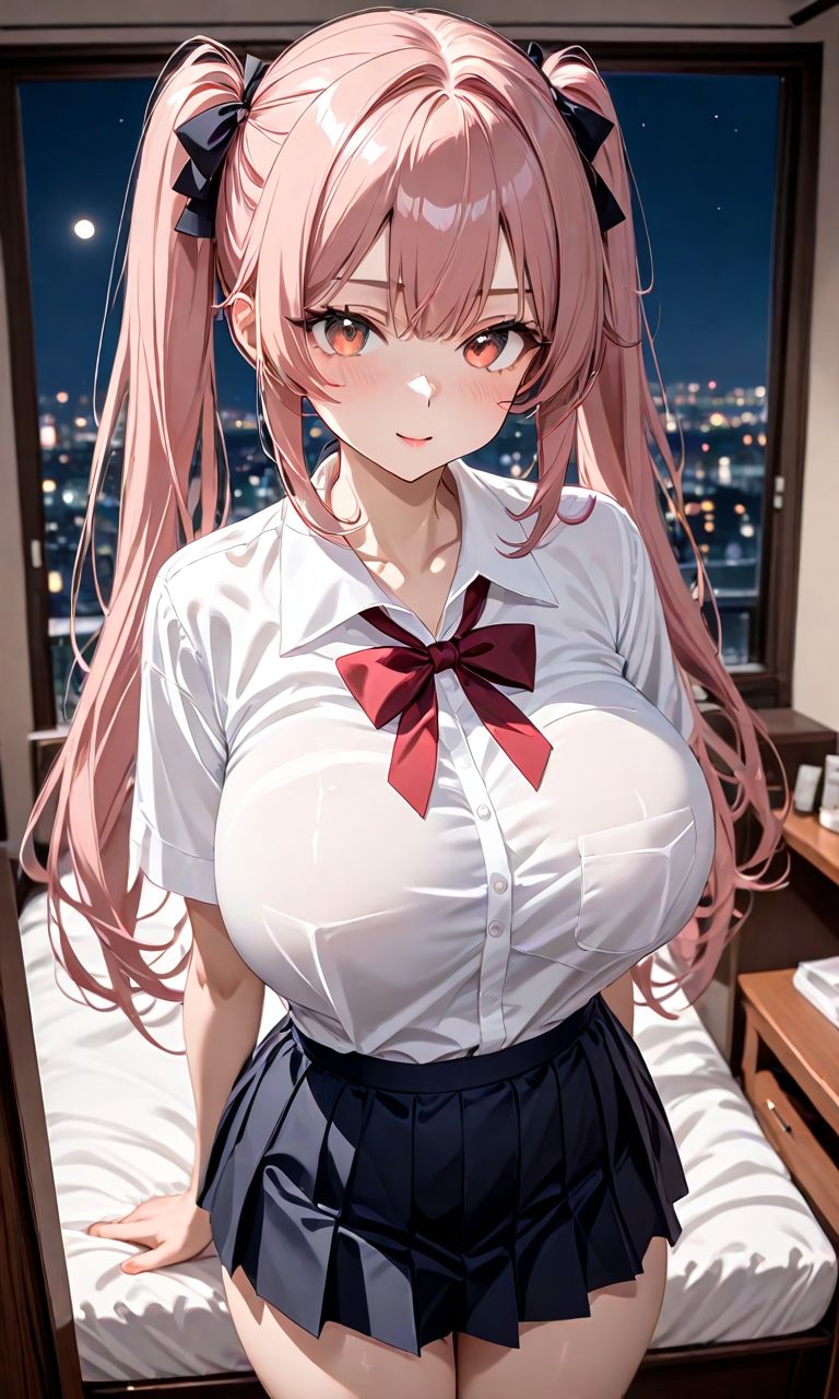 桃色髪ボイン娘ホテル - サンプル画像 1