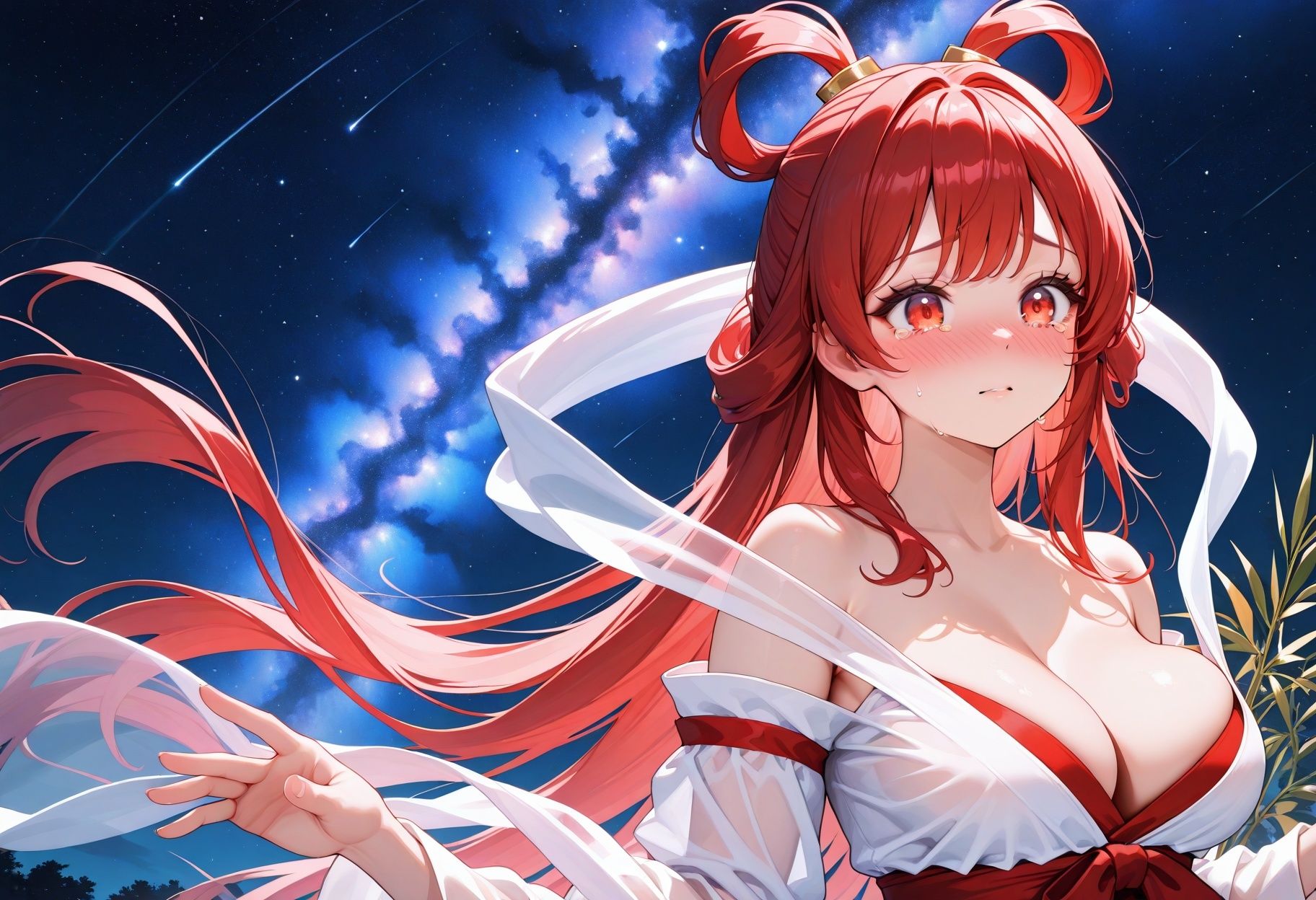 欲求不満なお姫様 〜エッチな願いも叶えて種付け連続絶頂の七夕の夜〜 - サンプル画像 1