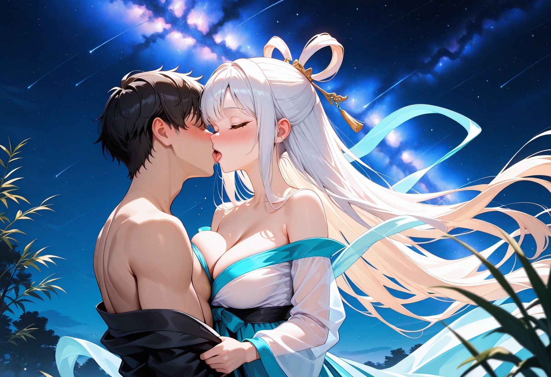 欲求不満なお姫様 〜エッチな願いも叶えて種付け連続絶頂の七夕の夜〜 - サンプル画像 2