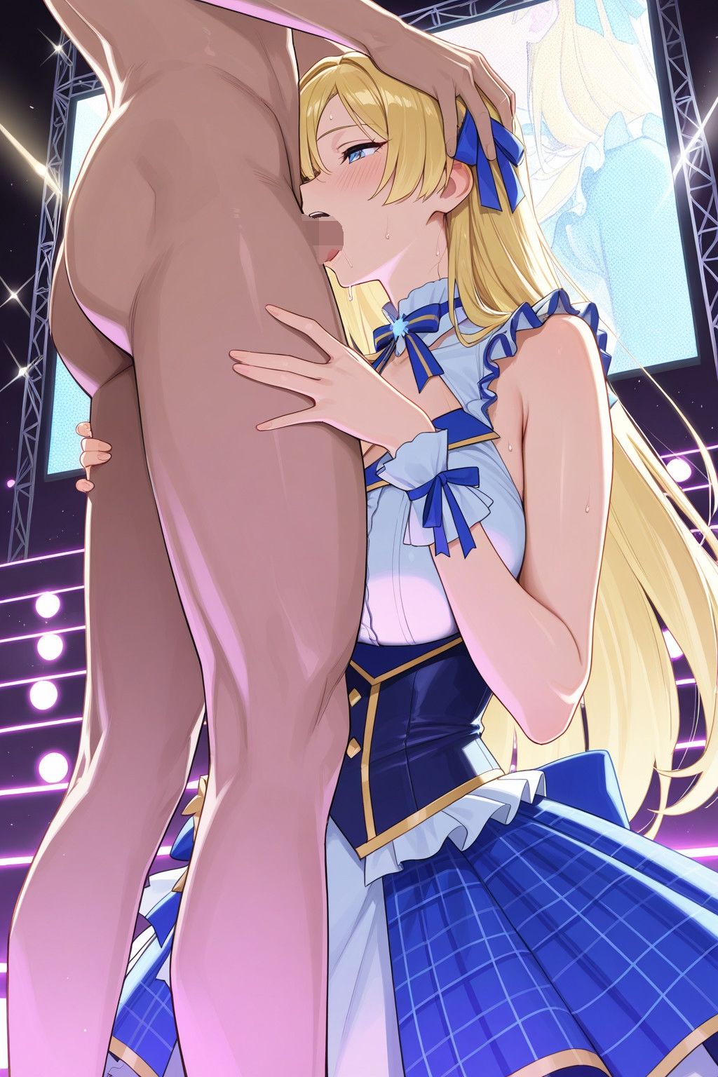 金髪アイドルは着衣で甘々 - サンプル画像 2