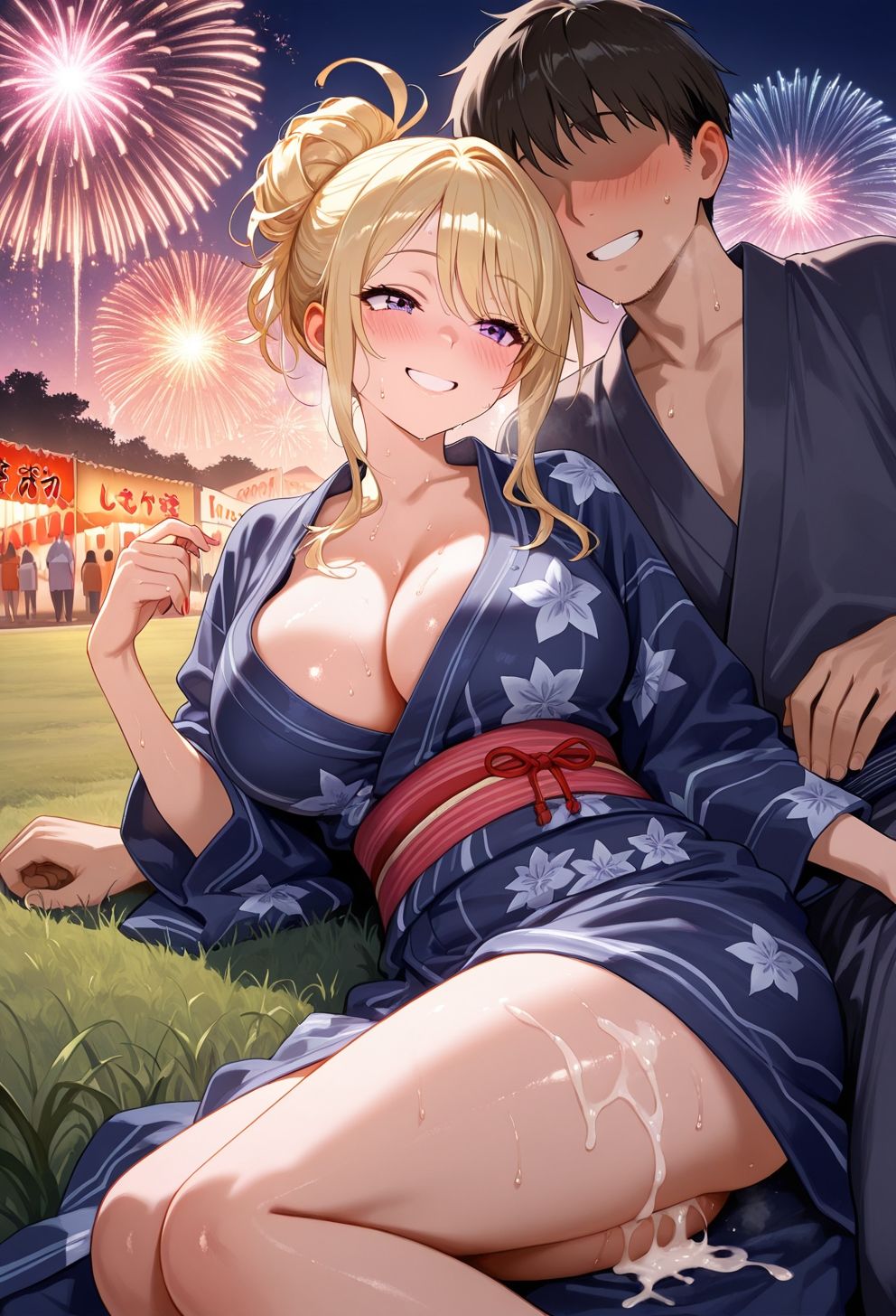 種付祭り〜浴衣ギャルと生ハメ〜 - サンプル画像 4
