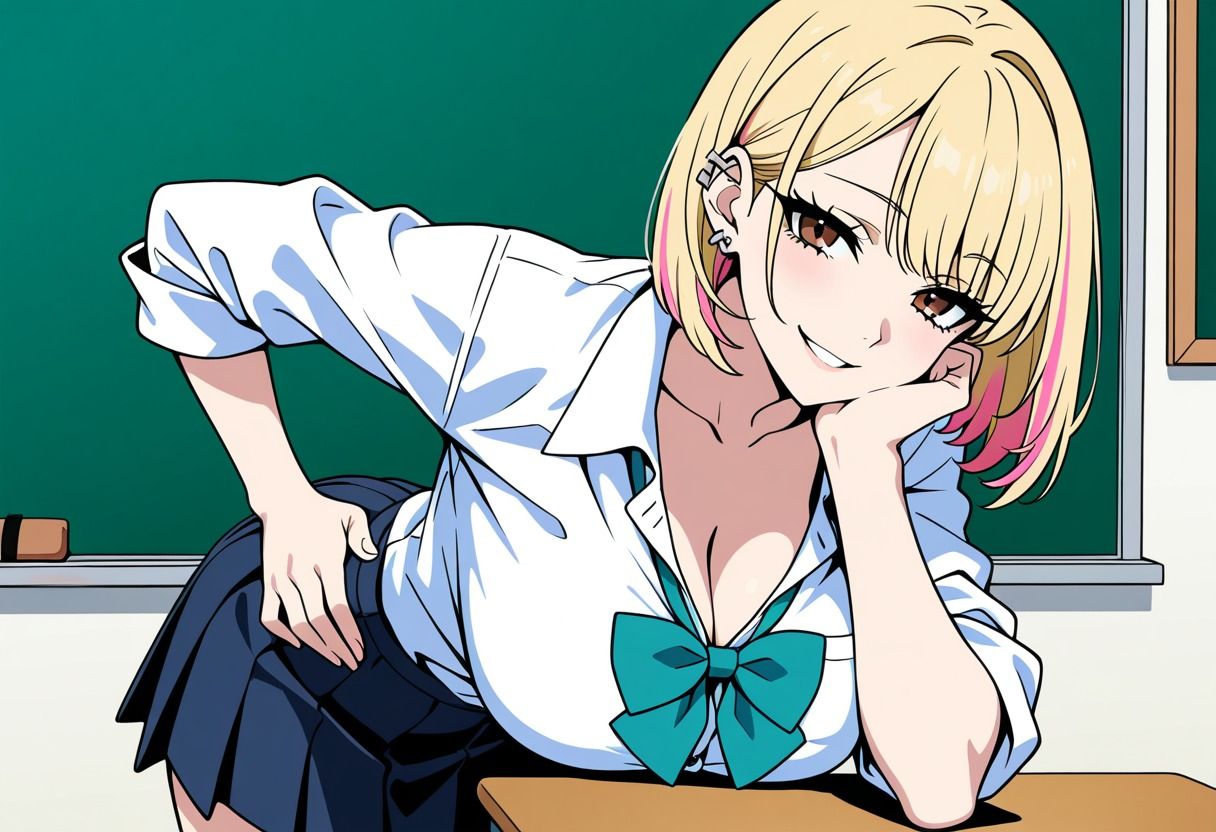 制服ギャルと中出しセックス - サンプル画像 1