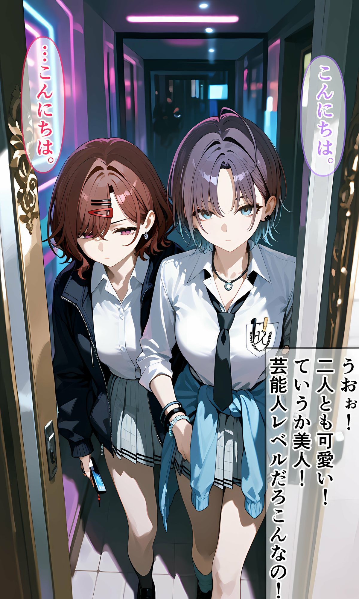 興味本位でパパ活体験してみたアイドル二人 - サンプル画像 1