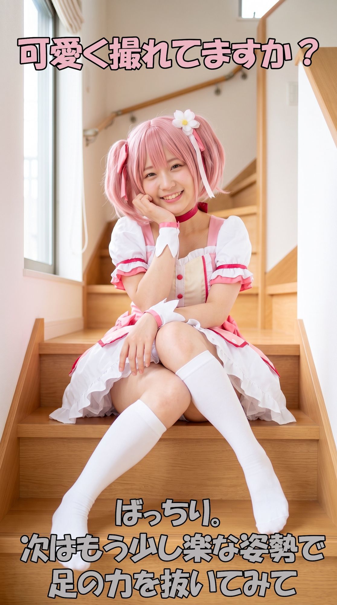 【超特大500枚】魔法少女レイヤーの家でパンチラ個撮【実写風AI】 - サンプル画像 4