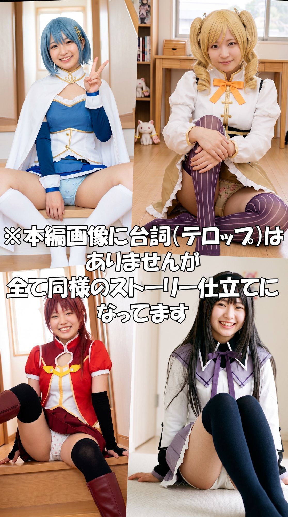 【超特大500枚】魔法少女レイヤーの家でパンチラ個撮【実写風AI】 - サンプル画像 7