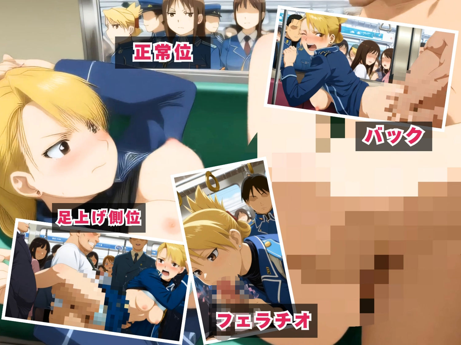 【ぬるぬるアニメ】鋼●錬金術師 〜汽車の中で等価交換された七人の肉体〜（セット作品） - サンプル画像 1