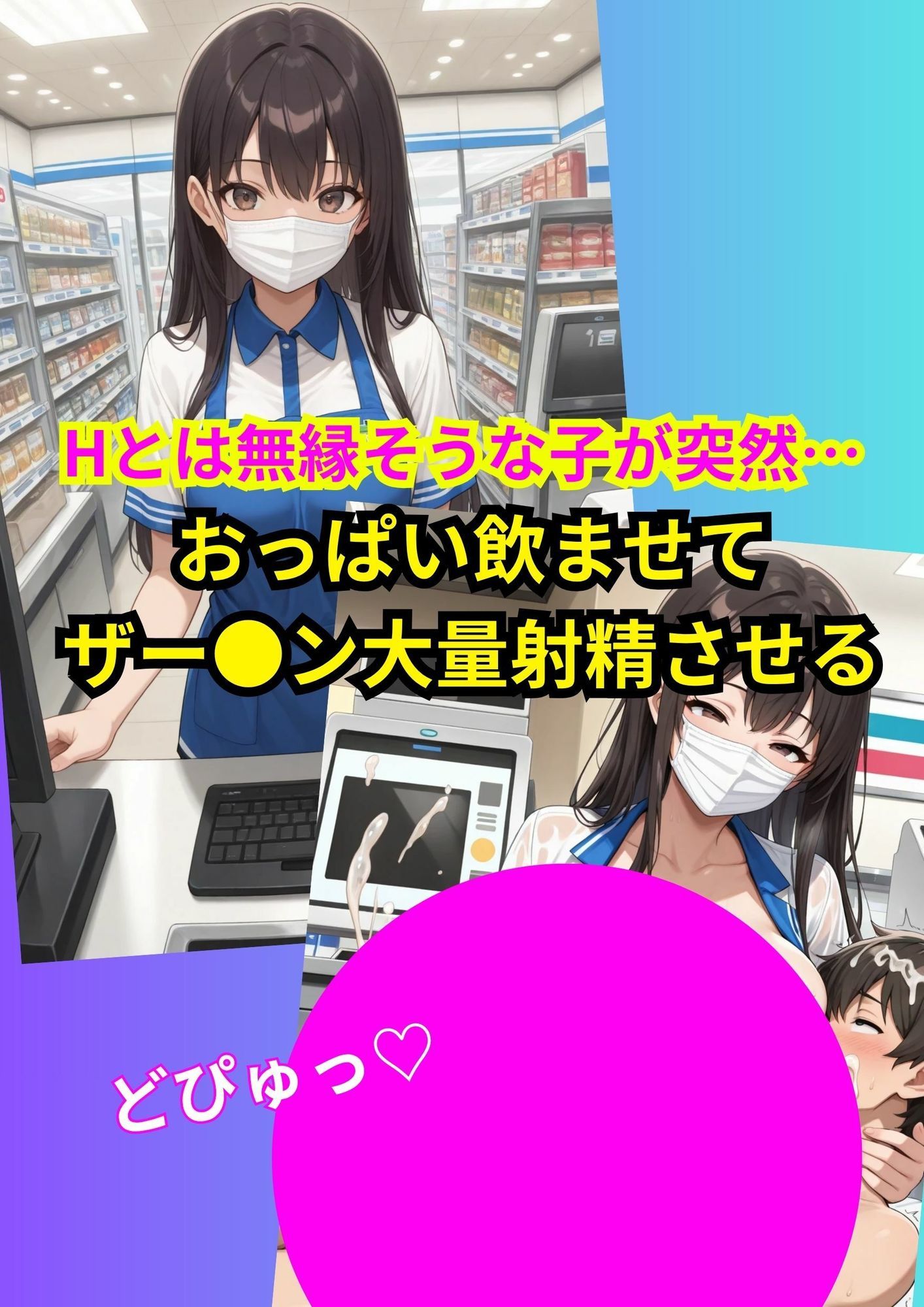 美少女たちの2コマ落ちCG集「セリフ入り授乳手コキ」 - サンプル画像 1