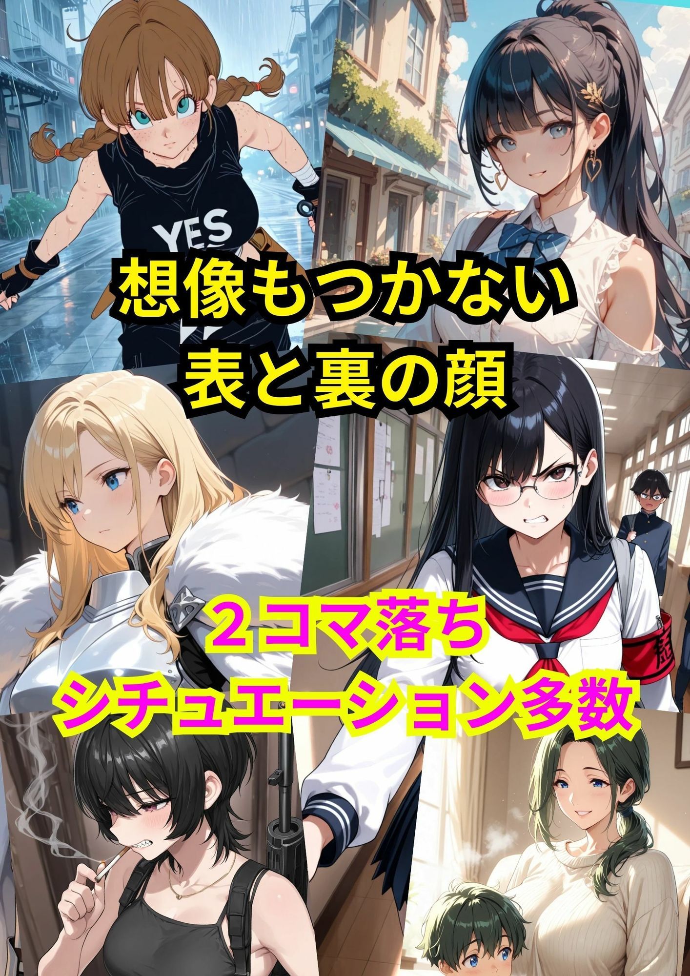 美少女たちの2コマ落ちCG集「セリフ入り授乳手コキ」 - サンプル画像 4