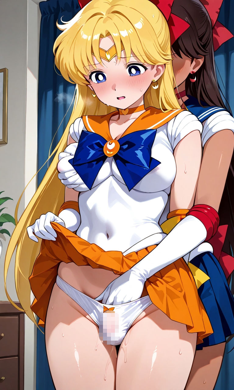 セーラー戦士が悪の美少女戦士にふたなり乱暴される（おまけCG付き） - サンプル画像 1