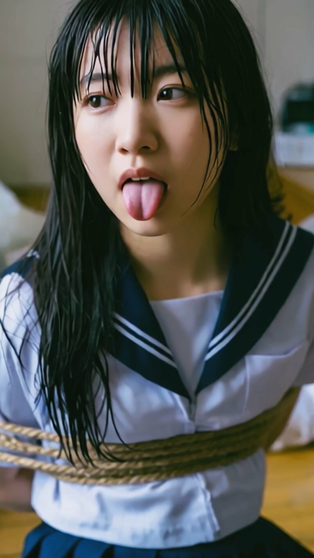 舌フェチ13 AI 制服縛り - サンプル画像 5