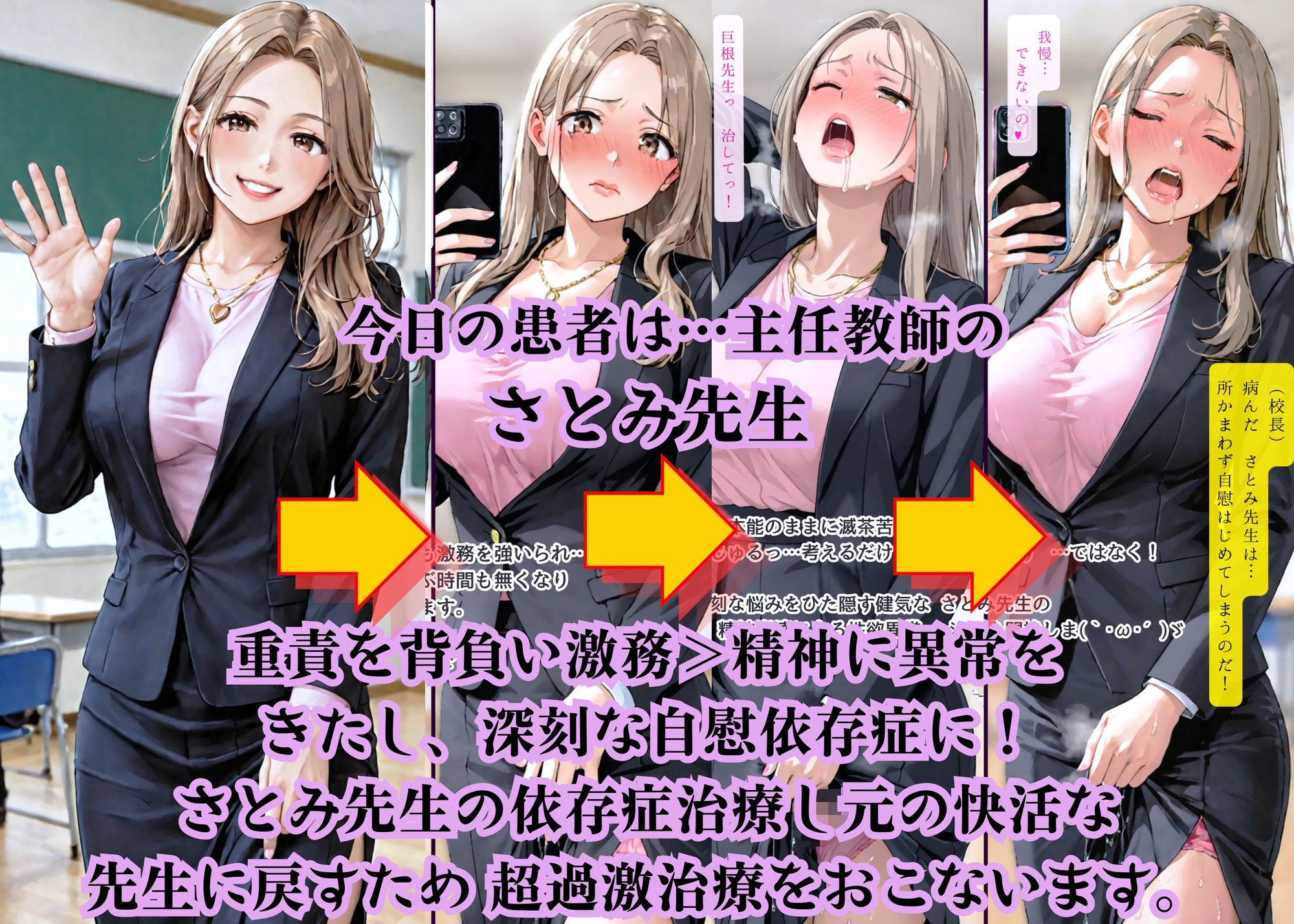 イラスト版 名門女子校の悩める女子校生マル秘治療大作戦（教師編）  さとみ先生の場合 - サンプル画像 2