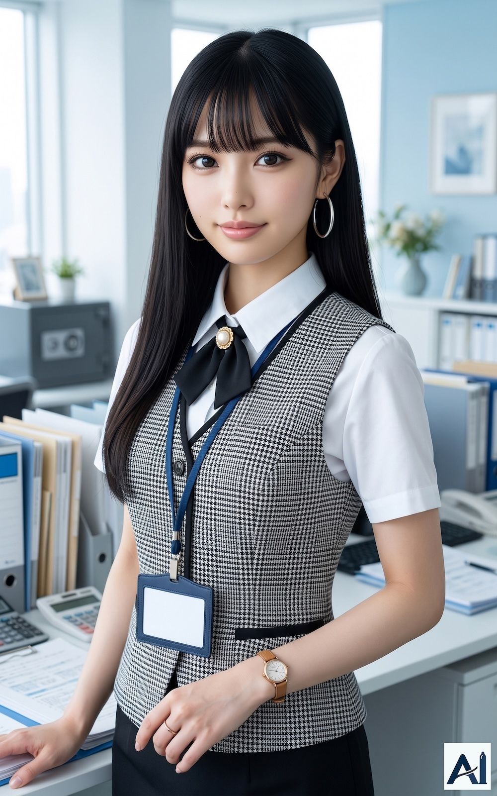 ［AI写真集］ AIC-Photo 背徳のV Premier 07:経理部 新人 りえ（理瑛）月曜の夜職 - サンプル画像 2